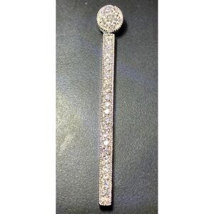 Amazing Sparkle Cubic Zirconia set in 925 Drop Bar Pendant signed GSJ